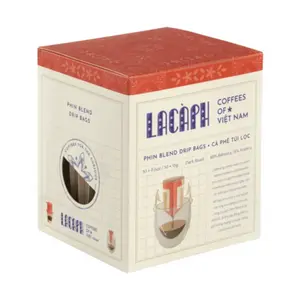 Cà Phê Túi Lọc, Phin Blend Drip Bags, Dark Roast 85% Robusta 15% Arabica, 10 Gói (150g) - LACAPH