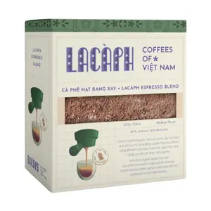 Cà Phê Hạt Rang Xay, Espresso Blend, Medium Roast 80% Arabica 20% Robusta, 8.8 oz (250g) - LACAPH