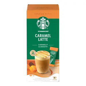 Cà Phê Hòa Tan, Premium Instant Caramel Latte, 5 Ly (115g) - STARBUCKS
