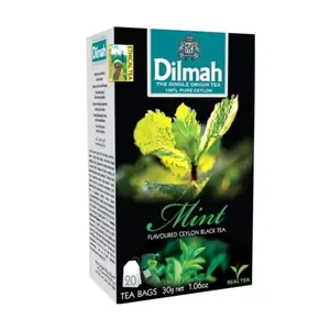 Trà Đen Bạc Hà, Mint Flavoured Ceylon Black Tea, 20 Túi Trà, 1.06 oz (30g) - DILMAH