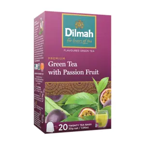 Trà Xanh Chanh Dây, Premium Green Tea with Passion Fruit, 20 Túi Trà, 1.06 oz (30g) - DILMAH