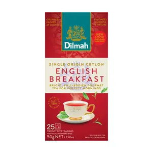 Trà Anh Buổi Sáng, English Breakfast, Ceylon Black Tea, 25 Túi Trà, 1.76 oz (50g) - DILMAH