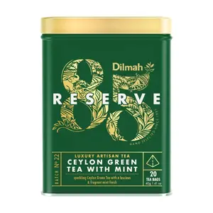 Trà Xanh Bạc Hà, 85 Reserve, Ceylon Green Tea with Mint, 20 Túi Trà, 1.41 oz (40g) - DILMAH