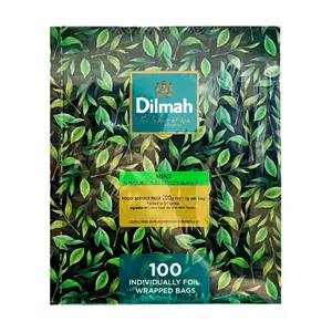 Trà Đen Bạc Hà, Mint Flavoured Pure Ceylon Black Tea, 100 Túi Trà (200g) - DILMAH