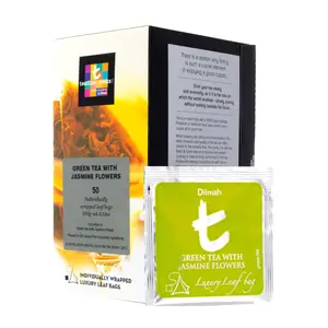 Trà Xanh Hoa Nhài, T Sachet Green Tea with Jasmine Flowers, 50 Túi Trà, 3.53 oz (100g) - DILMAH