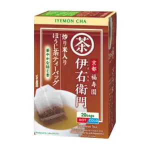 Trà Xanh Gạo Rang, Iyemon Cha, Japanese Tea Irigome Blend Hojicha, 20 Túi Lọc (40g) - FUKUJUEN