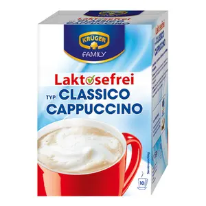 Bột Cà Phê Cappuccino Cổ Điển, Kruger Family, Lactose-Free Classic Cappuccino, 10 Gói (150g) - KRUGER