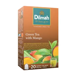 Trà Xanh Xoài, Premium Green Tea with Mango, 20 Túi Trà, 1.06 oz (30g) - DILMAH