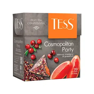 Trà Bụt Giấm, Nam Việt Quất & Bưởi, Cosmopolitan Party, Hibiscus, Cranberry & Grapefruit, 20 Túi Trà, 1.41 oz (40g) - TESS