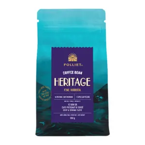 Cà Phê Hạt Rang Vị Đậm Đà, Heritage, Fine Robusta Coffee Bean (250g) - FOLLIET