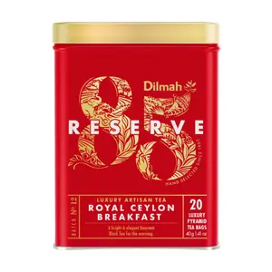 Trà Đen Điểm Tâm Hoàng Gia, 85 Reserve, Royal Ceylon Breakfast, 20 Túi Trà, 1.41 oz (40g) - DILMAH
