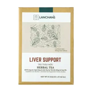 Trà Thảo Mộc Hỗ Trợ Hoạt Động Gan, Herbal Tea, Liver Support, 15 Túi Lọc (37.5g) - LANCHANS
