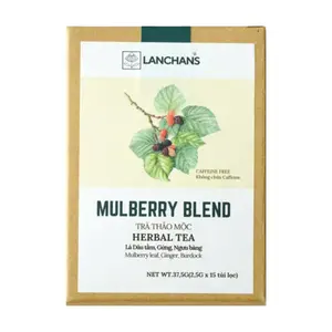 Trà Thảo Mộc Hỗ Trợ Hạn Chế Hấp Thu Đường, Herbal Tea, Mulberry Blend, 15 Túi Lọc (37.5g) - LANCHANS