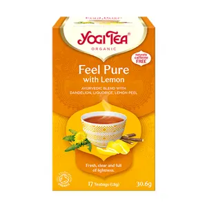 Trà Thảo Mộc & Chanh Hữu Cơ, Organic Tea Feel Pure with Lemon, 17 Túi Trà (30.6g) - YOGI TEA