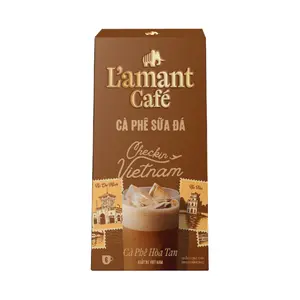 Cà Phê Sữa Đá Hòa Tan, Iced Milk Instant Coffee, 6 Gói (120g) - L'AMANT CAFE
