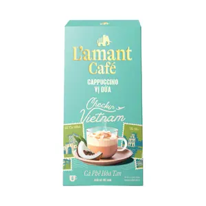 Cà Phê Hòa Tan Cappuccino Vị Dừa, Instant Coffee, Coconut Cappuccino, 6 Gói (120g) - L'AMANT CAFE