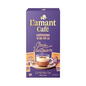 Cà Phê Hòa Tan Cappuccino Vị Socola, Instant Coffee, Chocolate Cappuccino, 6 Gói (120g) - L'AMANT CAFE