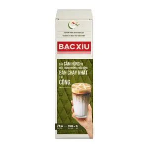 Cà Phê Bạc Xỉu Cốt Dừa Hòa Tan, Instant White Coffee, 5 Gói, 2.6 oz (75g) - CONG