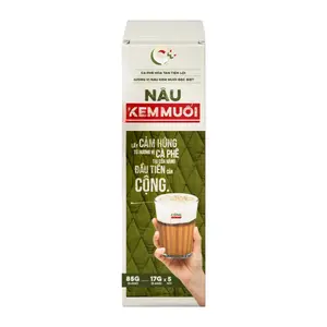 Cà Phê Nâu Kem Muối Hòa Tan, Instant Salted Cream Coffee, 5 Gói, 3 oz (85g) - CONG