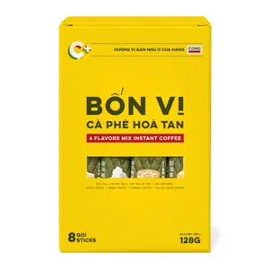 Bốn Vị Cà Phê Hòa Tan, 4 Flavors Mix Instant Coffee, 8 Gói (128g) - CONG