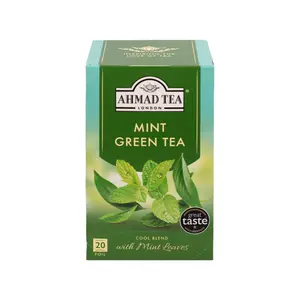 Trà Xanh Bạc Hà, Mint Green Tea, 20 Túi (40g) - AHMAD TEA