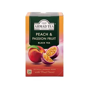Trà Đen Vị Đào & Chanh Dây, Peach Passion Fruit Black Tea, 20 Túi Trà (40g) - AHMAD TEA