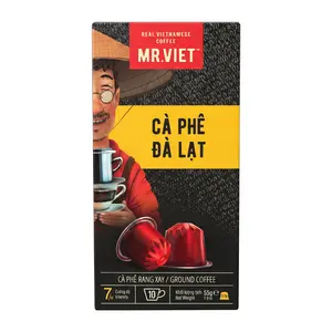 Cà Phê Đà Lạt Viên Nén Nhôm, Dalat Ground Coffee, Aluminium Capsules, 10 Ly, 1.9 oz (55g) - MR. VIET
