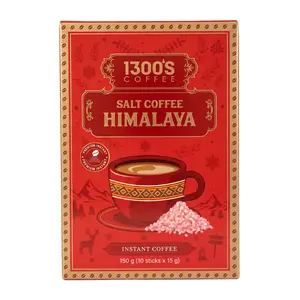 Cà Phê Muối Himalaya Hòa Tan, Instant Salt Coffee Himalaya, 10 Gói (150g) - 1300'S COFFEE