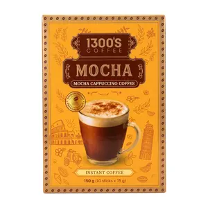 Cà Phê Mocha Hòa Tan, Instant Mocha Cappuccino Coffee, 10 Gói (150g) - 1300'S COFFEE