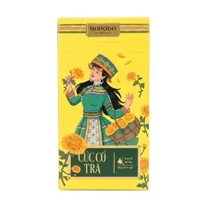 Cúc Cổ Trà, Ancient Chrysanthemum Tea, 15 Túi Kim Tự Tháp, 1.05 oz (30g) - MOHODO HERITAGE