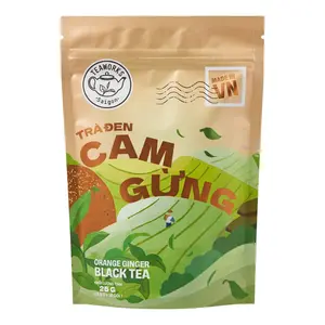 Trà Đen Cam Gừng, Orange Ginger Black Tea, 10 Gói (25g) - TEAWORKS