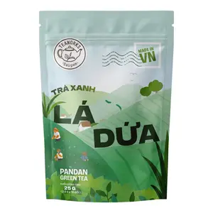 Trà Xanh Lá Dứa, Pandan Green Tea, 10 Gói (25g) - TEAWORKS