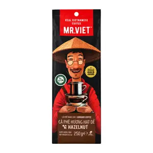 Cà Phê Rang Xay Hương Hạt Dẻ, Hazelnut Ground Coffee, 8.8 oz (250g) - MR. VIET