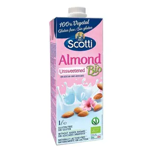 Sữa Hạnh Nhân Hữu Cơ Không Đường, Bio Unsweetened Almond Milk, Gluten Free (1L) - RISO SCOTTI