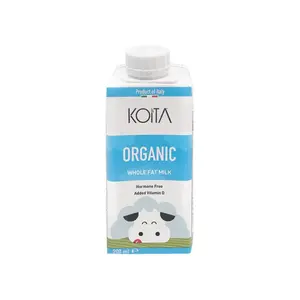 Sữa Bò Hữu Cơ Nguyên Kem, Organic Whole Fat Milk, Vitamin A & D3 (200ml) - KOITA