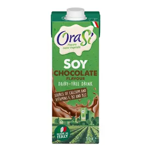 Sữa Đậu Nành Cacao, Soy Drink, Chocolate Flavour, Dairy Free (1L) - ORASI