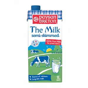 Sữa Tươi Ít Béo, Le Lait Demi-Ecreme, Semi-Skimmed Milk, 1.5% Fat (1L) - PAYSAN BRETON