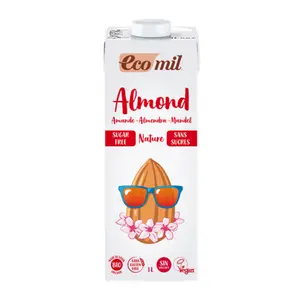 Sữa Hạnh Nhân Không Đường Hữu Cơ, Bio Almond Milk, Sugar Free (1L) - ECOMIL