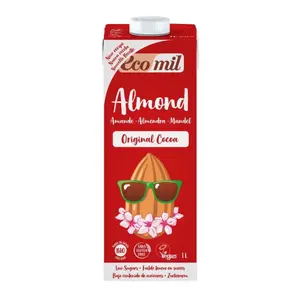 Sữa Hạnh Nhân Cacao Hữu Cơ, Bio Almond Milk, Original Cocoa (1L) - ECOMIL