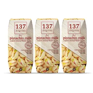 Lốc Sữa Hạt Dẻ Cười Mật Dừa, Real Pistachio Milk with Organic Coconut Flower Nectar, 3 Hộp (540ml) - 137 DEGREES