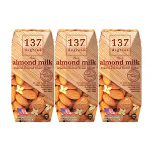 Lốc Sữa Hạnh Nhân Mật Dừa, Real Almond Milk with Organic Coconut Flower Nectar, 3 Hộp (540ml) - 137 DEGREES