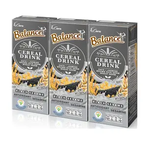 Lốc Sữa Ngũ Cốc Mè Đen, Organic Black Sesame Cereal Drink, 3 Hộp (540ml) - 4CARE BALANCE