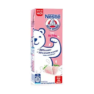 Sữa Tiệt Trùng Hương Dâu Trắng, Bear Brand, White Strawberry Pasteurized Milk (180ml) - NESTLE
