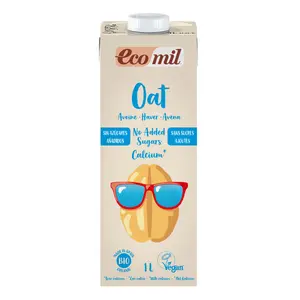 Sữa Yến Mạch Không Đường Canxi Hữu Cơ, Bio Calcium Oat Milk, No Added Sugar (1L) - ECOMIL