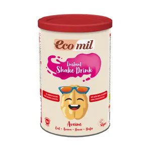Sữa Bột Yến Mạch Hữu Cơ Không Đường, Instant Shake Drink, Oat, No Added Sugars (400g) - ECOMIL