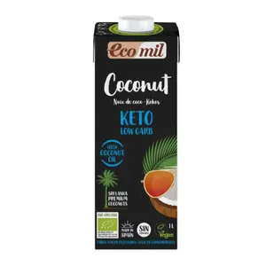 Sữa Dừa Keto Hữu Cơ, Bio Coconut Milk, Keto Low Carb (1L) - ECOMIL