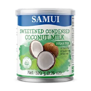 Sữa Đặc Thuần Chay Dừa Không Đường, Sweetened Condensed Coconut Milk, Sugar Free, Dairy Free, 11.25 oz (320g) - SAMUI