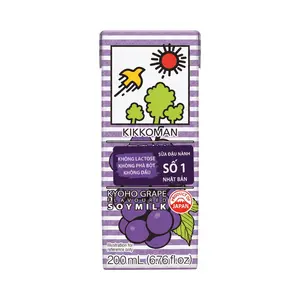 Sữa Đậu Nành Vị Nho, Kyoho Grape Flavoured Soy Milk, 6.76 fl oz (200ml) - KIKKOMAN