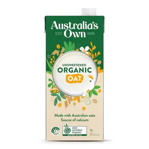 Sữa Yến Mạch Hữu Cơ Không Thêm Đường, Unsweetened Organic Oat Beverage (1L) - AUSTRALIA'S OWN