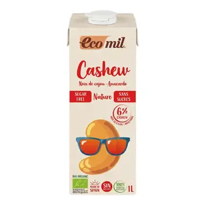 Sữa Hạt Điều Không Đường Hữu Cơ, Organic Cashew Milk, Sugar Free (1L) - ECOMIL